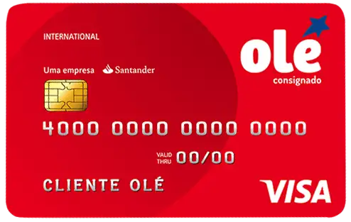 Obtendo um pedido de cartão de crédito Olé Consignado