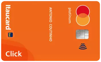 Anuidade zero no cartão de crédito Itaú Click Mastercard Platinum